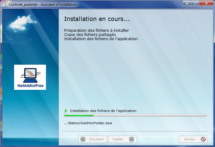 NetAddictSoft Parental Control - Installation